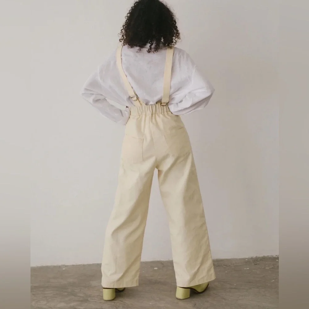 Bahhgoose Cream Jumpsuit with Square Neckline - S/M - Picture 5 of 7